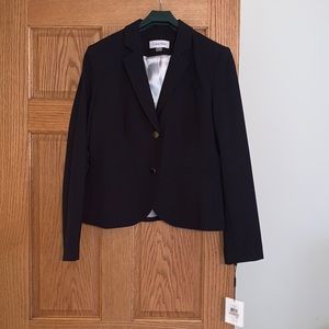 NWT Calvin Klein Navy Blazer Suit Jacket Size 12